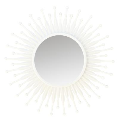 China Contemporary Luxury Decorative Sun Shape Wall Mirror Round Backing Plastic And Mirror For Living Room All-season 24*24*3.6cm NE-407D for sale