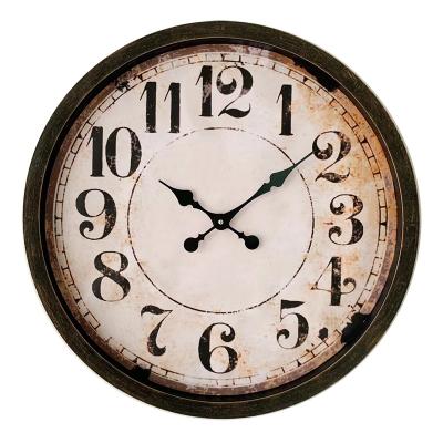 China Modern Good Quality 24 Inch CLASSIC All-Seasons Living Room Single Face Size Plastic Big And Glass Modern Wall Mounted Clocks for sale