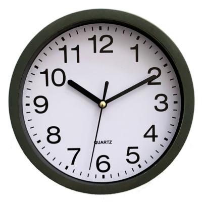 China Casual 8 Inch Plastic And Glass Living Room Wall Clock Minimalist Decor NE-793 for sale