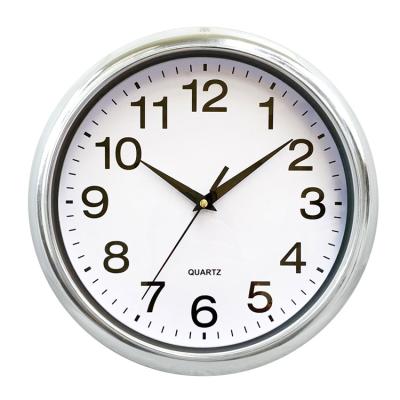 China 10 Inch Casual Plastic And Glass Round Minimalist Home Decor Wall Clock Digital Clock NE-671 for sale