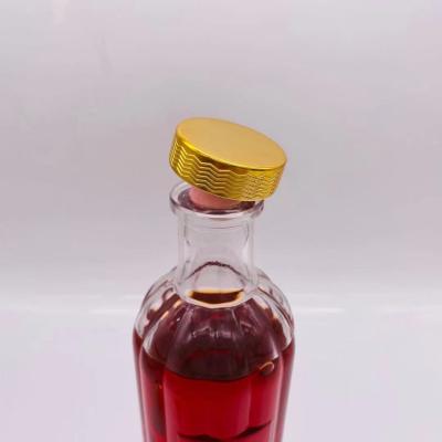 China Liquor /Wine/Vodka Packing 50ml Small Round Clear Wine Bottle Glass Wine Bottle Glass Bottle for sale