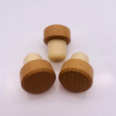 China Do not spoil/resile/contain no new design T glue bartop bartop shape wooden bar cork high hat wooden synthetic plug stopper for sale