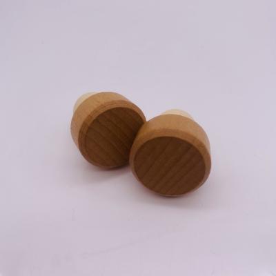 China Do Not Spoil / Resile / Contain No Glue Spray Paint Customized Top Cap Cork Bottle Stopper High T Shape Wine Spirits Liquor Wood Cap Plug for sale