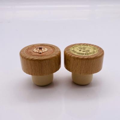 China Corrupt/Resile/Contain No Glue Factory Wholesale Customize Natural Reusable Silicone Wine Cork Top Quality Bottle Cork Wood Stopper for sale