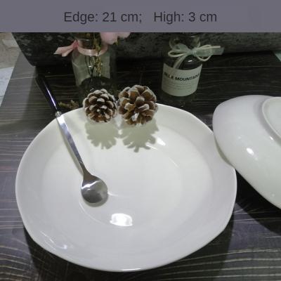 China Viable Wholesale Good Quality White Square Porcelain Ceramic Dinner Dishes Sets For Hotel Restaurant for sale