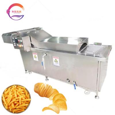 China Snack Factory Industrial Potato Cooking Type Blanching Hot Water Steam French Fries Blanching Machine for sale