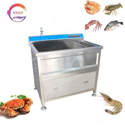 China Snack Factory Seafood Bubble Washing Machine Shrimp Squid Crab Machine Fish Washing Cleaning Machine for sale