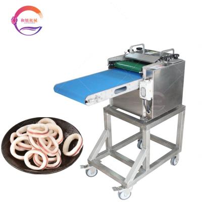 China Automatic Fresh Squid Squid Slicer Fish Meat Cutter or Frozen Squid Rings Cutting Slicing Machine for sale