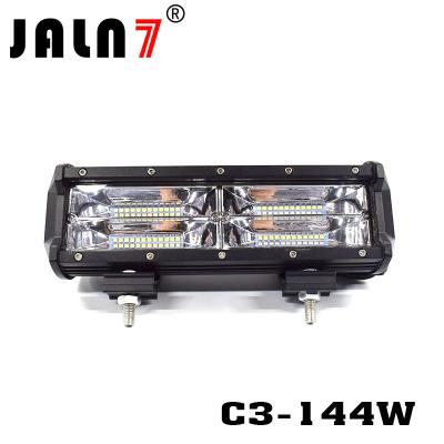 China LED Light Bar JALN7 144W 3Rows Flood Beam LED Driving Lamp Super Bright Off Road Lights LED Work Light Boat Jeep for sale