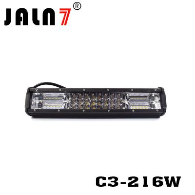 China LED Light Bar JALN7 216W 3Rows Combo Beam LED Driving Lamp Super Bright Off Road Lights LED Work Light Boat Jeep for sale