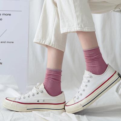 China Anti-Slip Fall Striped Stockings Customized Socks Cotton Slouch Socks For Women for sale