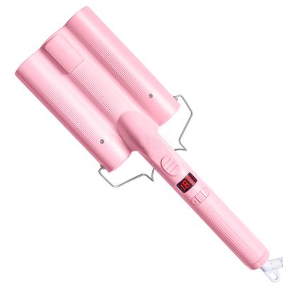 China 360 Degree Rotating Hair Curler Curling Iron Hair Curler Turn Hair Curler Wave Design 3 Barrels Professional Popular for sale