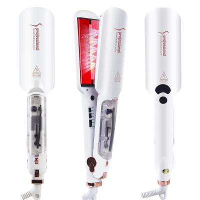 China 2020 New Fashion Safety Hair Iron Straightener Professional Flat LCD Display Ionic Hair Straightener for sale