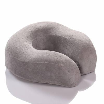 China Wholesale Viable High Quality Velvet Cushion Memory Foam U Shaped Pillow For Airplane Travel for sale