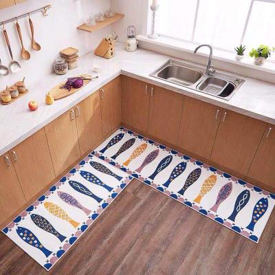 China Wholesale High Quality Washable Rug Suppliers Stain Resistant Cartoon Printed Kitchen Rug Cover for sale