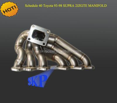 China Stainless Steel 304 SCHEDUE 40 SS T4 TURBO MANIFOLD FOR GTE SUPRA 93-98 (TOYO*TA JZA80 2JZ Fits: To*yota Supra) for sale