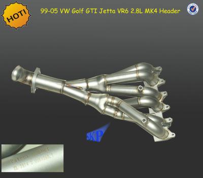 China VW Golf GTI Jetta 2.8L VR6 Mk4 99-05 Upgrade Vapor Piping Exhaust Manifold Header For 99-05 VWXGolfXGTIXJetta 2.8L VR6 Mk4 for sale