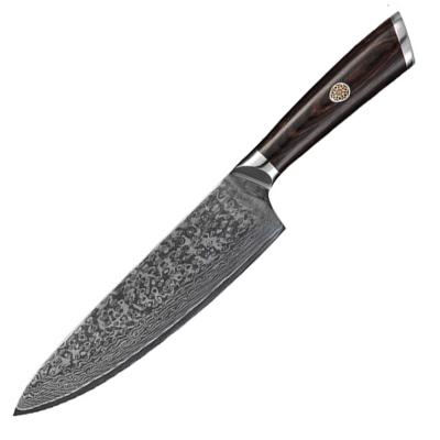 China High Quality 8 Inch Damascus Steel Chef Kitchen Knife Sustainable Detong Professional New Design for sale