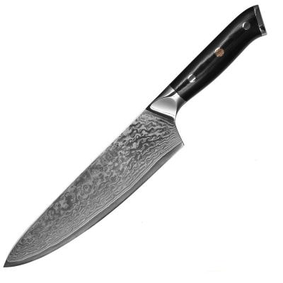 China 8 Inch Damascus Chef Knife For Sale Detong Chef Knife For Sale Competitive Price Viable Kitchen With Handle Group Of Ten for sale