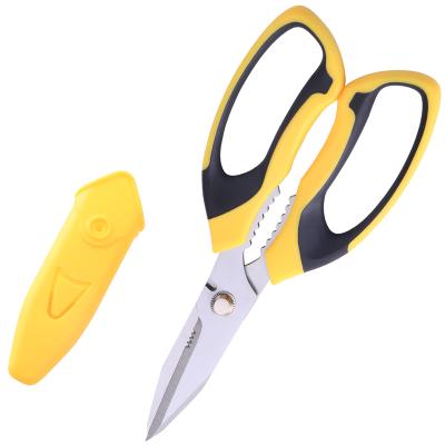 China Heavy Duty Kitchen Use Home Poultry Kitchen Scissors Food Cutting Shears Stainless Steel Fishing Scissors for sale