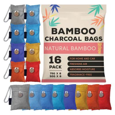 China 8x50g and 8x75g Bamboo Charcoal Air Purifying Bag for Fragrance-Free Air Purification for sale