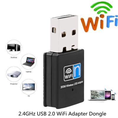 China 300Mbps mini home portable wireless network laptop factory supplier wifi usb wifi adapter for sale