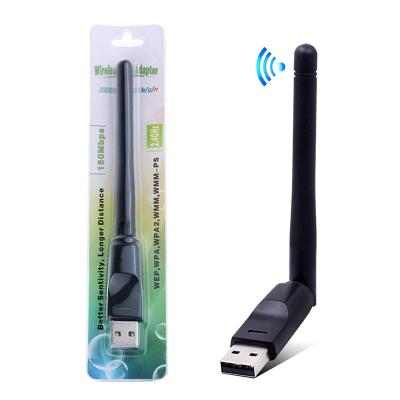 China Laptop WIFI adapter mt 7601 chip usb 2.0 adapter wifi dongle 150Mbps network cards radio wireless-n for sale