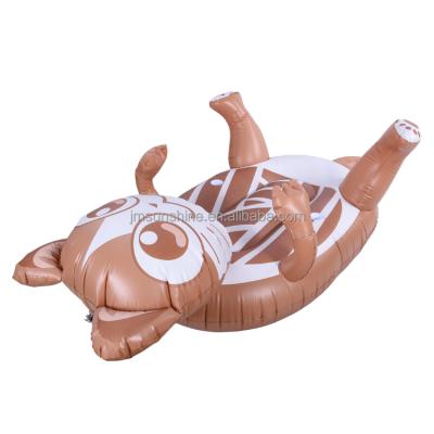 China Brown Inflatable Cat Seat Inflatable Brown Cat Float Cartoon Pool Float Seat 230*127*77cm for sale