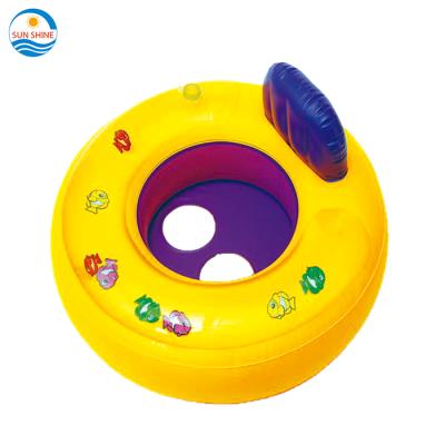 China Child Customized Seat PVC Baby Swim Seat For Sale Twin Inflatable Baby Swim Float Double Rider Judgments brinquedo for sale