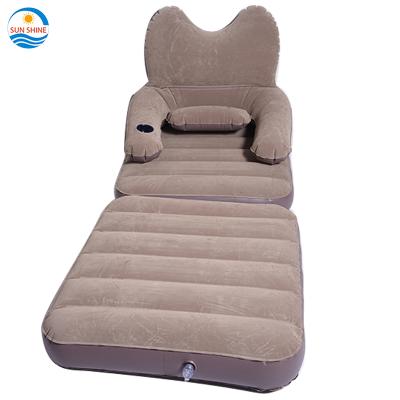 China Foldable Sun Lounger Outdoor Inflatable Air Sofa PVC Flocking Inflatable Air Sofa for sale