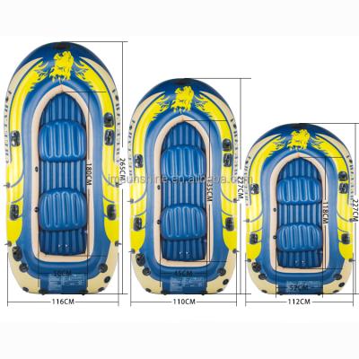 China Custom High Performance Yellow Inflatable Kayak Thickened Fishing Boat Kayak for sale