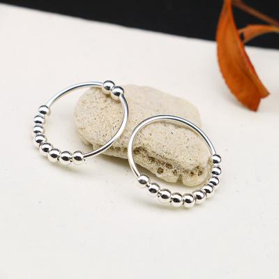 China Fashionable High Quality Brass Ring Beads Spinner Stress Relief Anti Worry Rings Stir Rings For Women And Men for sale