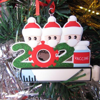 China 2021 Trendy Christmas Ornament Quarantine Survivor Family Customized Decorative Christmas Hanging Ornaments For Family for sale