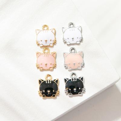 China Other New Colorful Drop Oil Lie On Kitten Charm Alloy Diy For Jewelry Making Charms For Necklace Bracelet 2021 for sale