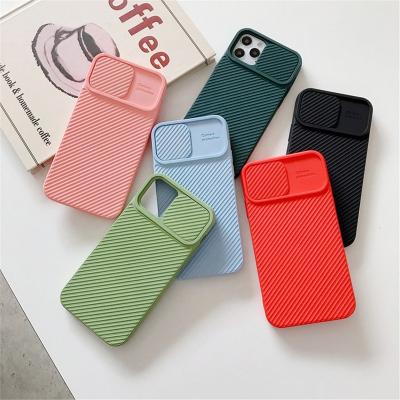 China Wholesale Shockproof Window Camera Phone Protector Case For iPhone 13 11 12 pro max X XR XS 7 8 plus 13 MINI Solid Colo Soft TPU Cover for sale