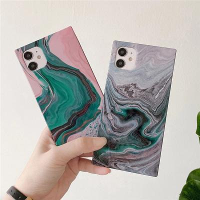 China Anti-drop square phone case for iPhone13 11 pro 12 mini 13Pro XR max XS 8 7 max plus X IMD vintage marble back cover soft cases for sale