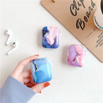 China For airpods 1/2 and pro gradient marble soft IMD earphone case for Airpods 2 1 wireless earphone 3 pro box filling bag for sale