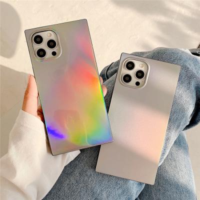 China Anti-drop For iPhone 12 Pro Max Cases Luxury Laser Square Phone Case For iPhone 11 Pro XS Max XR Max X 8 7 Plus Shockproof Soft Back Cover for sale