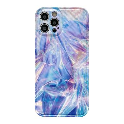 China Creative Purple Amethyst Marble Shockproof Gradient TPU Soft Phone Case For iPhone 13 pro 12 11 Max XS XR X 7 8 plus Fashion Covers for sale