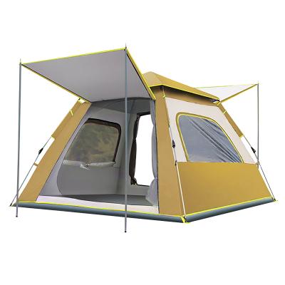 China Tent Tube Type Stake Customized 4-5 Person Windproof Camping Tent Family Automatic Open Tent Outdoor Waterproof Camping Tent for sale