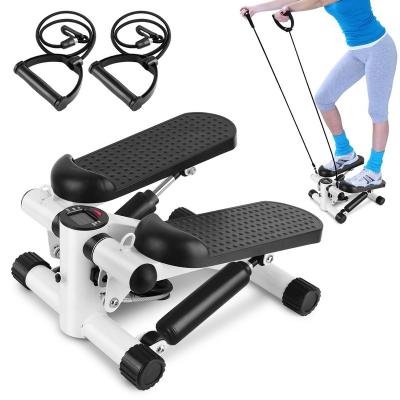 China Home Use Customized Stepper Home Electronic Fitness Display Mini Stepper With Resistance Band for sale