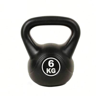 China Home Use 6KG Customized Unisex Kettlebell Body Shaping Sand Filled Cement Kettle Bell Strength Training Equipment for sale