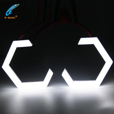 China Cotton LED Soft Light Soft Light Hex Angel Eyes White Hexagon Halos No Dots On The Surface for sale