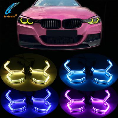 China 20mm-thickness B-business Acrylic RGB LED Crystal Angel Eyes Iconic Style Color Changing For BMW F10 F30 F32 F80 F82 E60 E90 for sale