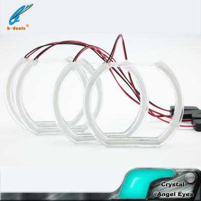 China Super Bright Acrylic LED Crystal Angel Eyes Diffuser Flat Bottom For BMW E36 E46 for sale