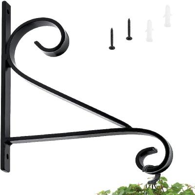 China Sustainable Wall Platform Metal Plants Indoor Outdoor Small Hangers Brackets For Hanging Baskets for sale