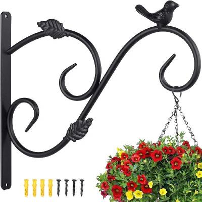 China Small Outdoor Hanging Basket Flower Box Sustainable Hangers Plants Wall Brackets For Hanging Plants On The Fence for sale