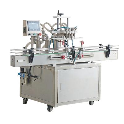 China Fully Automatic Linear Type Small Scale Low Price Piston Bottle Filling Beverage Machine for sale