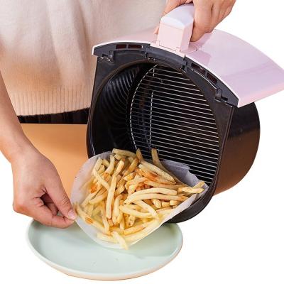 China Hot Selling 18CM Double Silicone Air Fryer Disposable Silicone Coated Liners Making Paper Stick Not Waterproof and Oil Bake Proof for sale