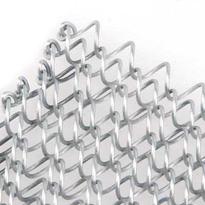 China Plain Weave Silver Color Chain Link Decorative Metal Mesh For Metal Curtain for sale